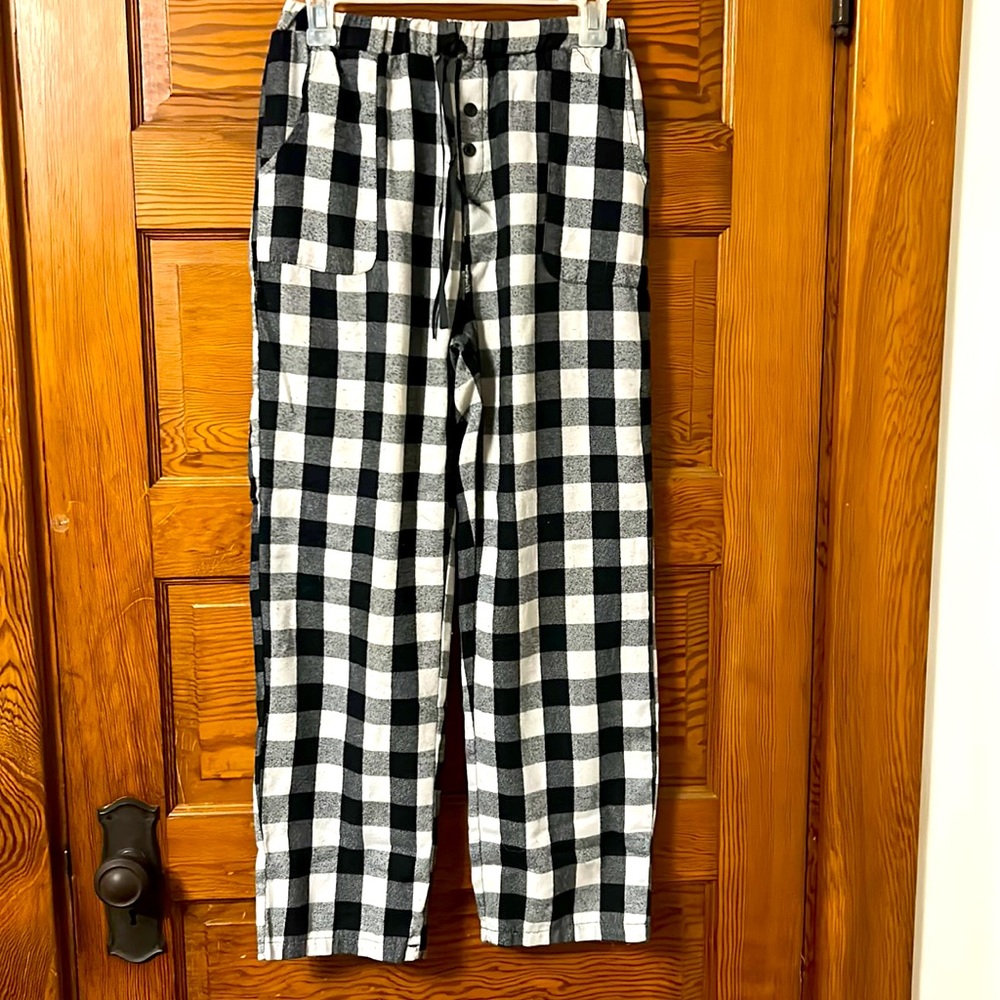 Black And white plaid pj pants